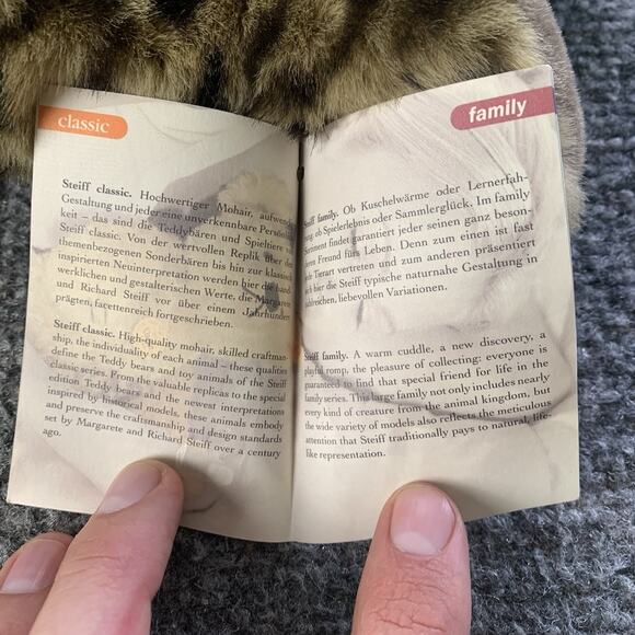 Steiff Leopard Cub Plush Stuffed Animal Toy Ear Button Tag & Paper 088001 - Picture 10 of 13